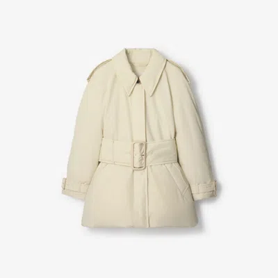 Burberry Belted Berryhill Padded Car Coat In Neutral
