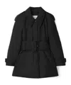 Burberry London Belted Berryhill Padded Car Coat In Black