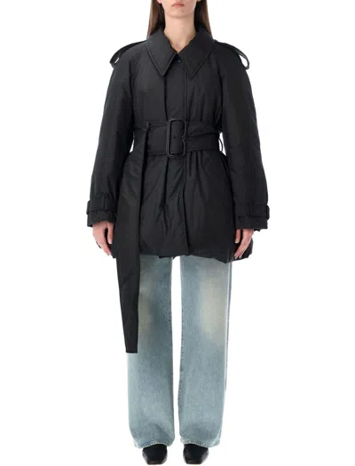 BURBERRY BURBERRY BELTED BERRYHILL PADDED CAR COAT