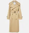 Burberry Double-breasted Trench Jacket For Women In Beige