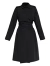 Burberry Belted Wrap Dress In Black
