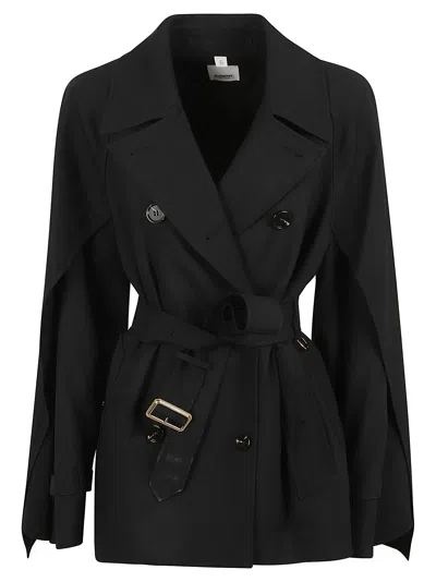 BURBERRY BELTED DOUBLE-BREASTED JACKET