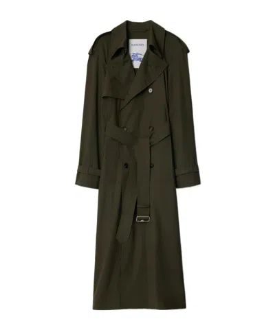 Burberry Belted Double-breasted Trench Coat In Black
