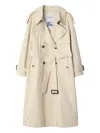 Burberry Belted Double-breasted Trench Coat In Neutral