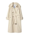 Burberry Light Beige Cotton Fitzrovia Trench Coat In Neutral