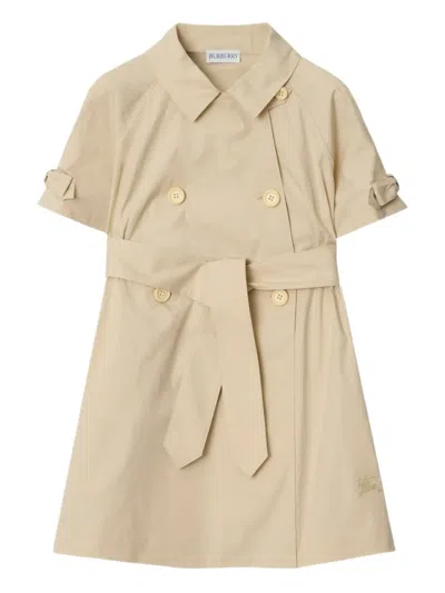 Burberry Kids' Belted Dress In Sand