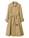 Burberry Long Gabardine Ellingham Fit-and-flare Car Coat In Green