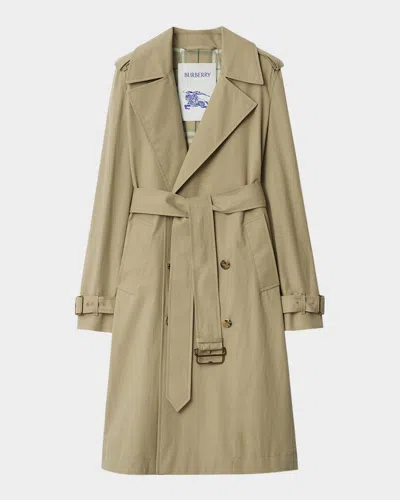 BURBERRY BELTED LONG TRENCH COAT