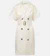 Burberry Waist Belted Short Sleeves Epaulettes Lapels