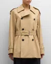BURBERRY BELTED OVERSIZED DOUBLE-BREASTED TRENCH COAT