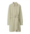 Burberry Belted Cut-out Shirt Dress In Neutrals