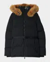 Burberry Short Nylon Puffer Coat In Black