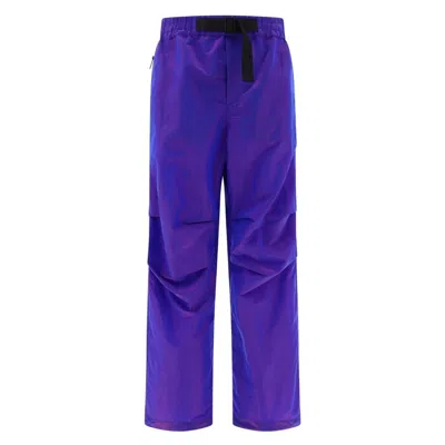 Burberry Belted Straight-leg Trousers In Blue