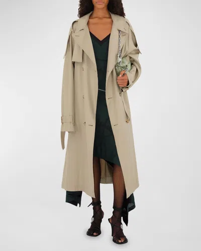 Burberry Belted Trench Coat In Beige