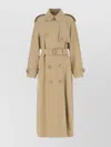 BURBERRY BELTED TRENCH COAT DOUBLE-BREASTED EPAULETTES