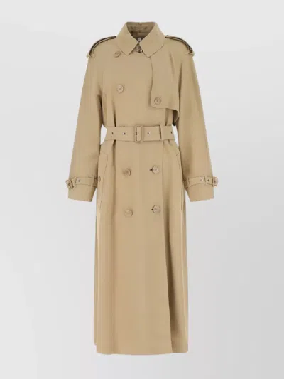 Burberry Belted Trench Coat Double-breasted Epaulettes In Neutral
