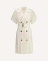 Burberry Waist Belted Short Sleeves Epaulettes Lapels