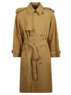 Burberry Long Iridescent Trench In Spelt