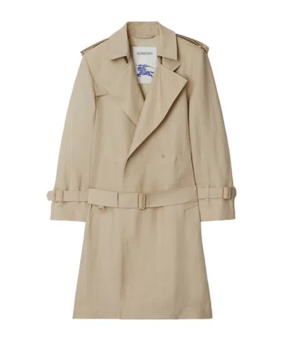 Burberry Belted-waist Trench Coat In Neutrals
