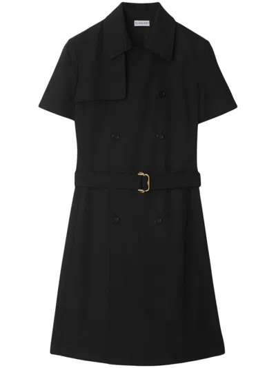 BURBERRY BELTED WOOL MINIDRESS