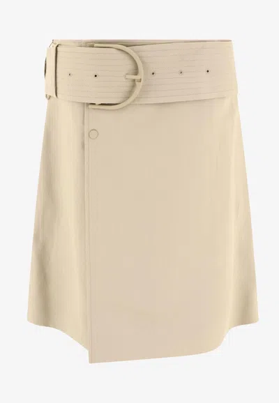 BURBERRY BELTED WRAP SKIRT