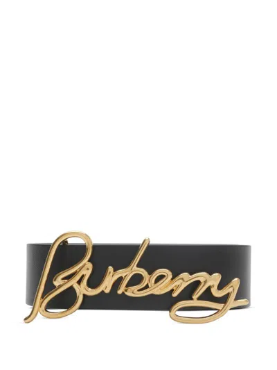 Burberry Belts In Black/soap