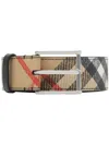 Burberry Check-pattern Belt In Beige