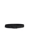 Burberry Louis 35 Black Polyurethane Blend Belt In Black
