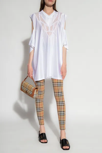 Burberry ‘belvoir' Leggings In Beige