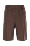 Burberry Bermuda Wool Shorts Loops Belt