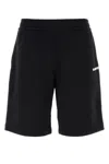 Burberry Relaxed-fit Green Shorts With Elastic Waistband In Black