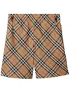 Burberry Vintage Check-print Drawstring Shorts In Brown