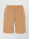 Burberry Bermuda Cotton Elastic Waistband Shorts In Neutral