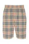 Burberry Men Embroidered Polyester Bermuda Shorts In Multicolor