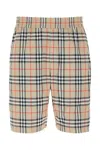 Burberry Men Embroidered Polyester Bermuda Shorts In Multicolor