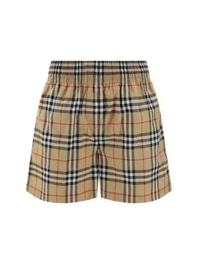 Burberry Audrey Shorts In Archive Beige Ip Chk