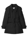 Burberry Berryhill Belted Coat In Black
