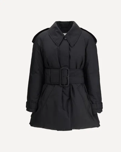 Burberry Berryhill Belted Padded Car Coat In Black