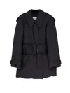 Burberry London Belted Berryhill Padded Car Coat In Black