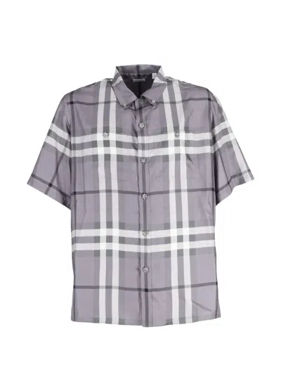 Pre-owned Burberry Bethnal Check Shirt In Gray