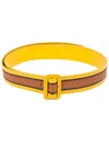 Burberry Bi-colour Leather Belt In Brown