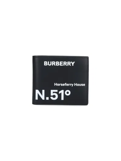 Burberry Bi-fold Logo Wallet In Black  