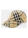 Burberry Bias Check Cap In Beige