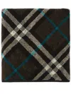 Burberry Check Pattern Snug Towel In Brown