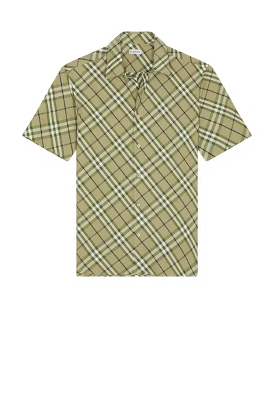 Burberry Bias Cut Check Casual Short Sleeve Shirt In Saxon Ip Check