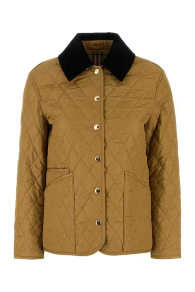 Burberry Biege Polyester Jacket In Brown