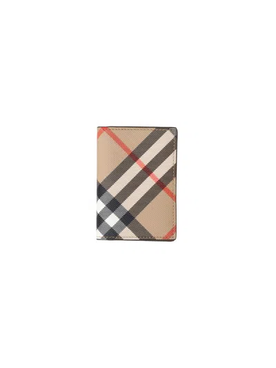 Burberry Bi-fold Card Holder "flint" In Multi