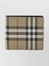 Burberry Beige Check Pattern Bi-fold Wallet Men In Multi
