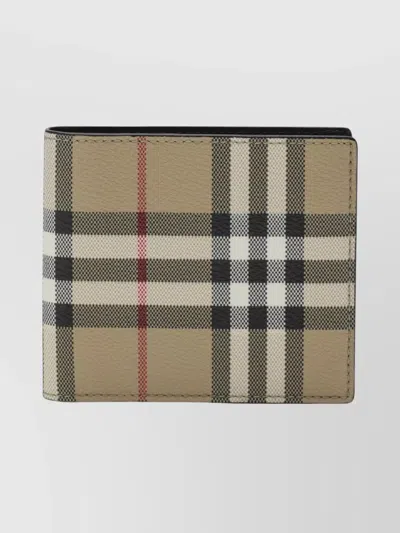 BURBERRY BIFOLD WALLET WITH CHECK PATTERN DESIGN