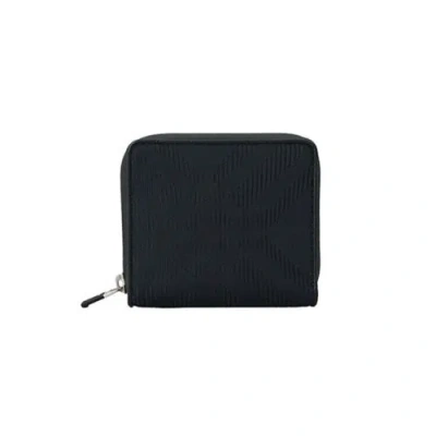 Pre-owned Burberry Bifold Wallet With Coin Purse Ms Zip Wallet Md Nj2 8083404 Black A1189